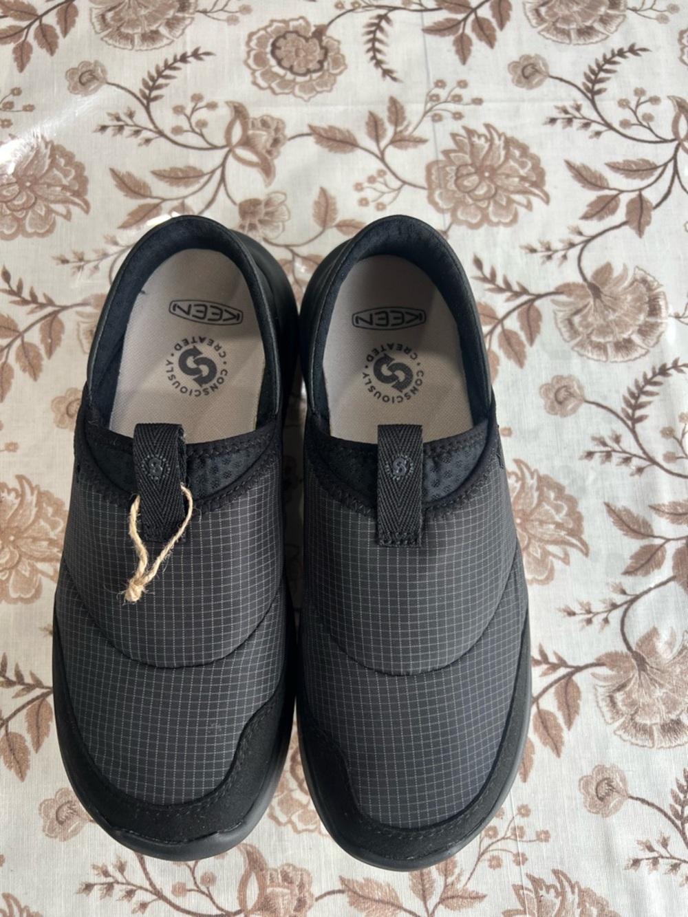 Keen Black Quilted Slip-On Mule